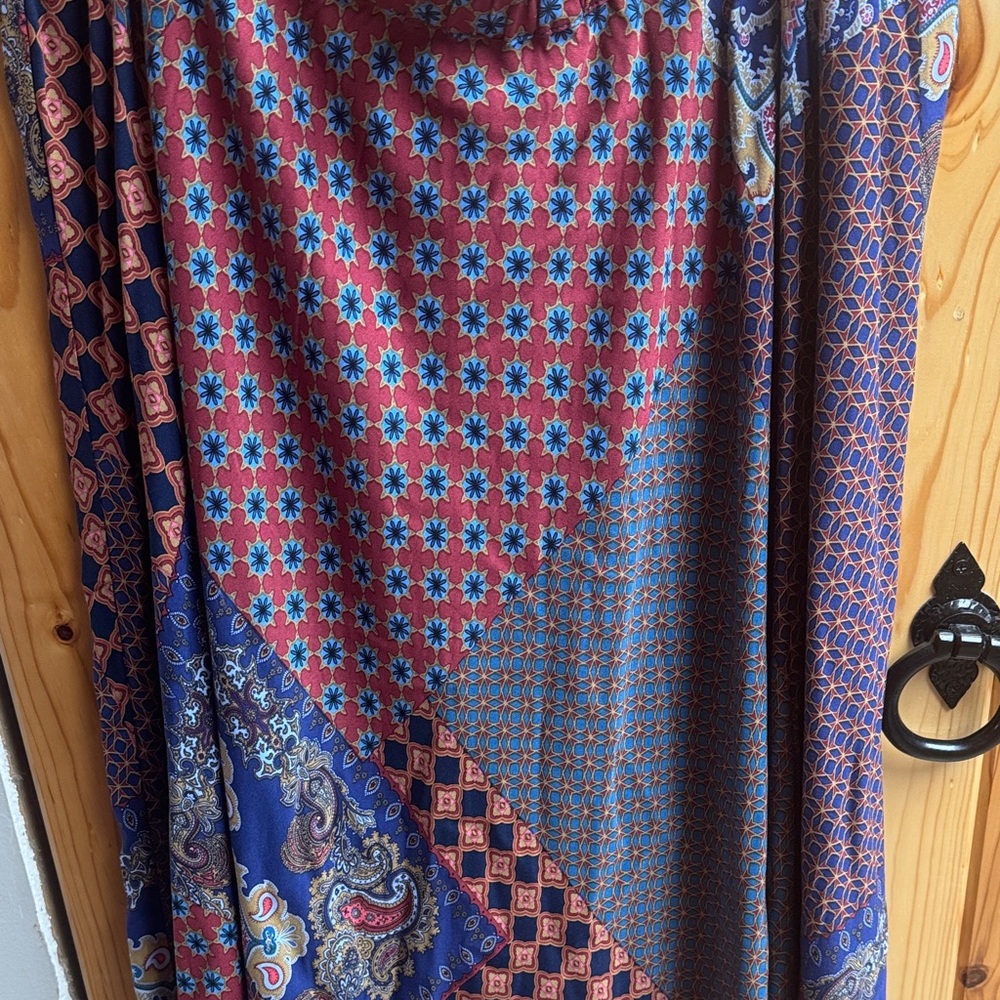 Coldwater Creek Multicolor Patchwork Maxi Skirt - image 3